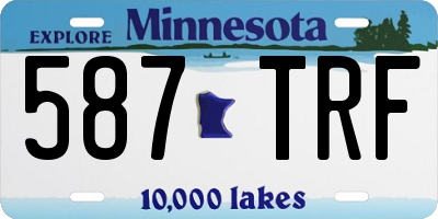 MN license plate 587TRF