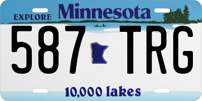 MN license plate 587TRG