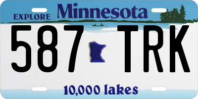 MN license plate 587TRK