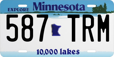MN license plate 587TRM