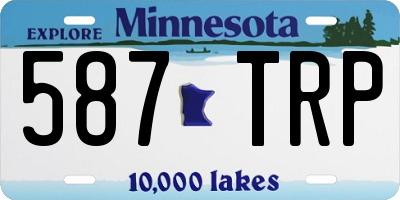 MN license plate 587TRP