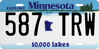 MN license plate 587TRW