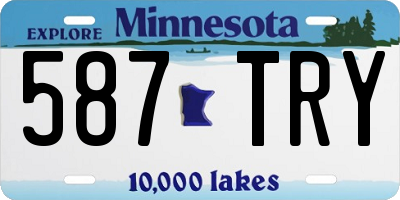 MN license plate 587TRY