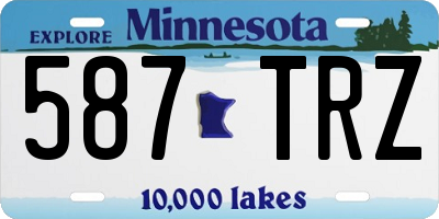 MN license plate 587TRZ