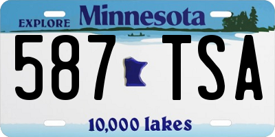 MN license plate 587TSA