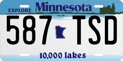 MN license plate 587TSD