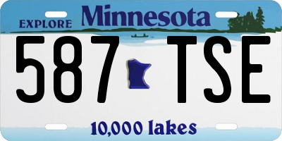 MN license plate 587TSE