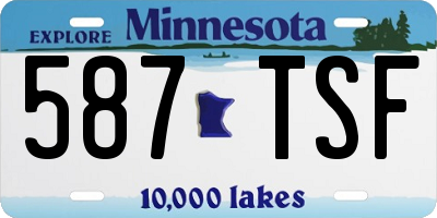 MN license plate 587TSF
