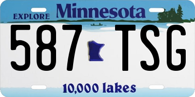 MN license plate 587TSG
