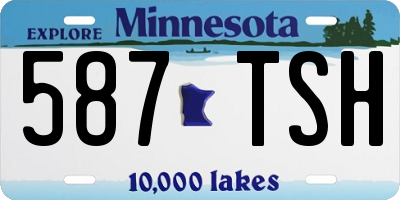 MN license plate 587TSH