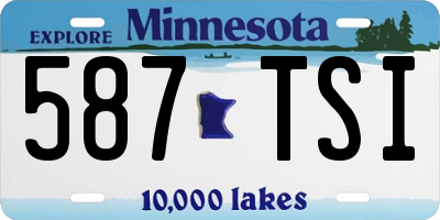MN license plate 587TSI