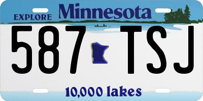MN license plate 587TSJ