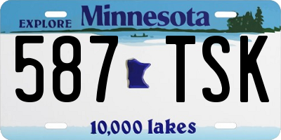 MN license plate 587TSK