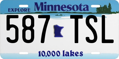 MN license plate 587TSL