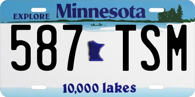 MN license plate 587TSM