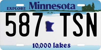 MN license plate 587TSN