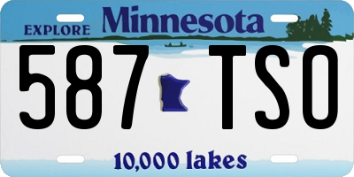MN license plate 587TSO