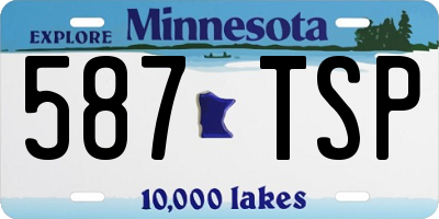 MN license plate 587TSP