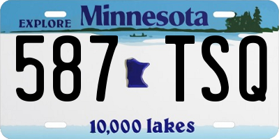 MN license plate 587TSQ