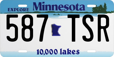 MN license plate 587TSR