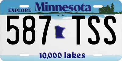 MN license plate 587TSS