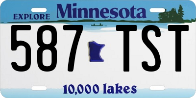 MN license plate 587TST