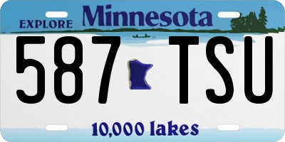 MN license plate 587TSU