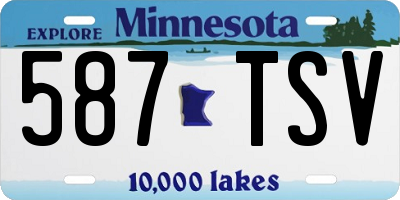 MN license plate 587TSV