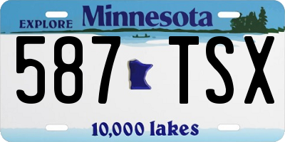 MN license plate 587TSX