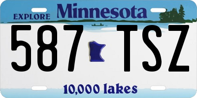 MN license plate 587TSZ