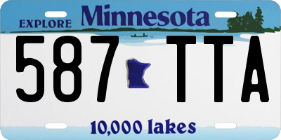 MN license plate 587TTA