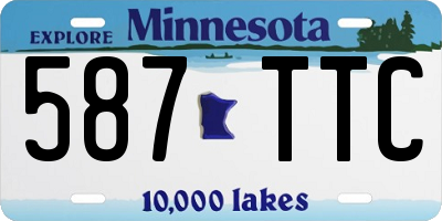 MN license plate 587TTC
