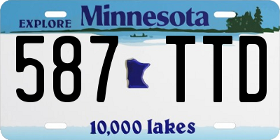 MN license plate 587TTD