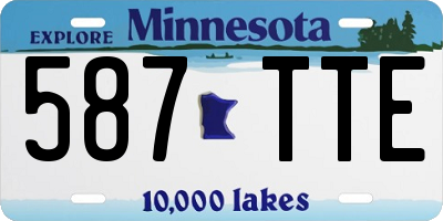 MN license plate 587TTE
