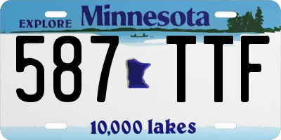 MN license plate 587TTF