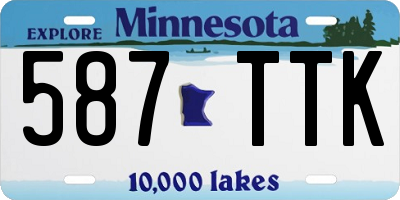 MN license plate 587TTK