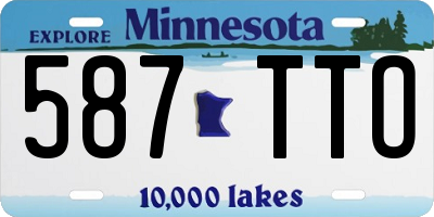 MN license plate 587TTO