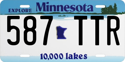 MN license plate 587TTR