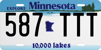 MN license plate 587TTT