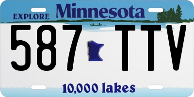 MN license plate 587TTV