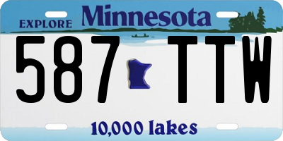 MN license plate 587TTW