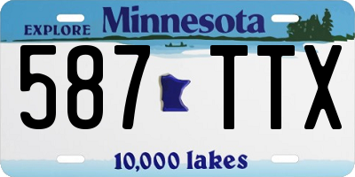 MN license plate 587TTX