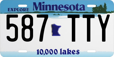MN license plate 587TTY