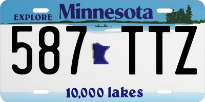 MN license plate 587TTZ
