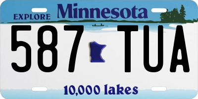 MN license plate 587TUA