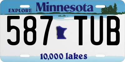 MN license plate 587TUB