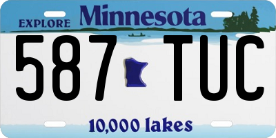 MN license plate 587TUC