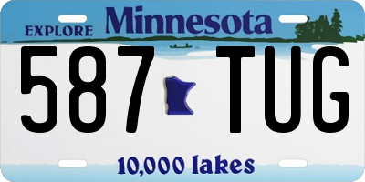 MN license plate 587TUG