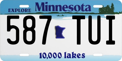 MN license plate 587TUI