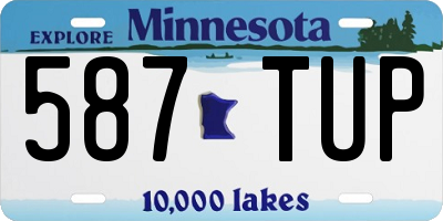 MN license plate 587TUP